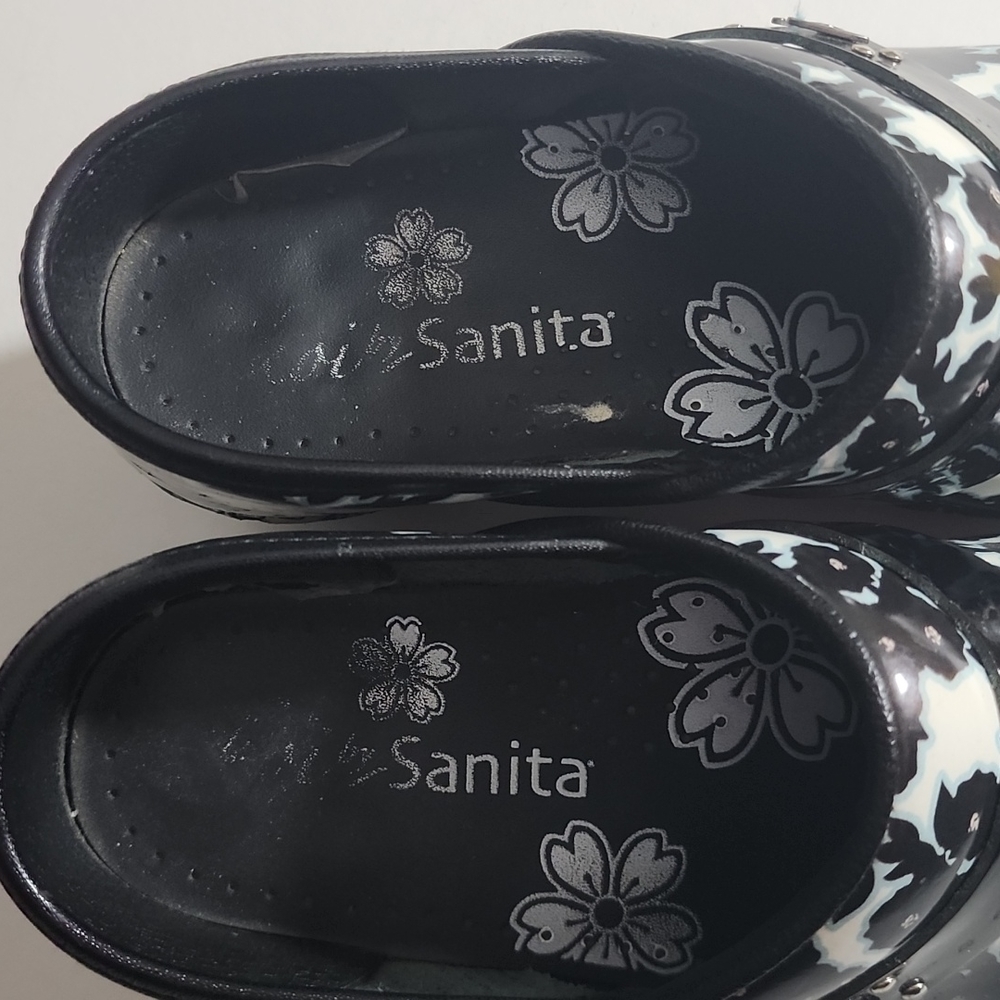 Sanita Clogs Koi Black and White - Picture 7 of 9
